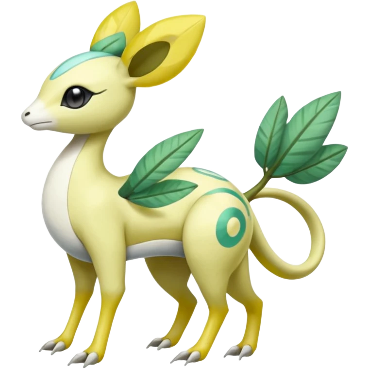 Tropical Exotic Meloetta-Leavanny-Gallade-Ampharos-Inteleon-Nidoqueen-Fakémon-Pokémon-hybrid-fusion-creature, full body emoji