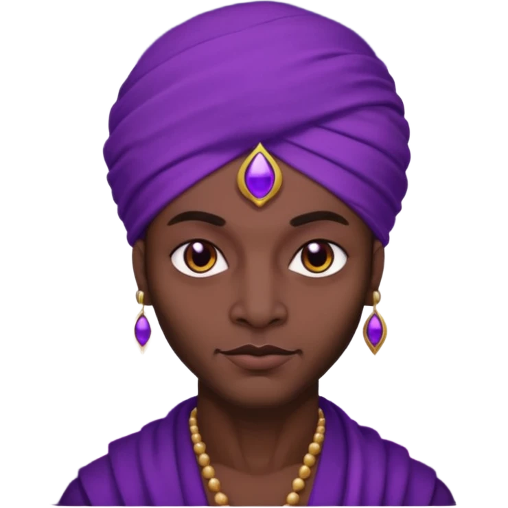 Con el planeta Saturno 🪐 (esto tiene que ser el elemento más importante) , un moro con turbante 👳🏾‍♂️ y la cara del diablo morada esta 😈  emoji