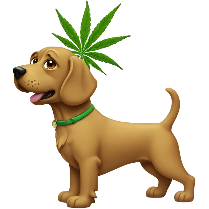 marijuana dog emoji