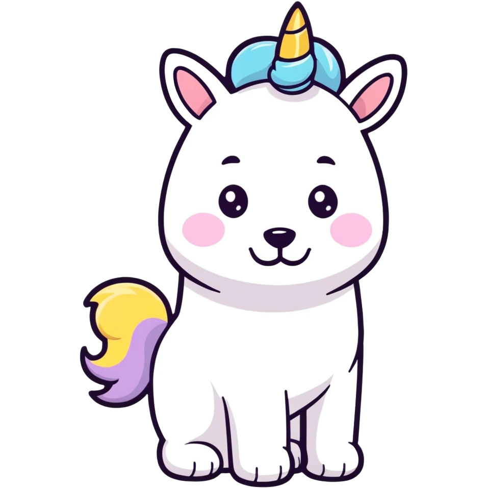 a dog and a unicorn mixed together  emoji