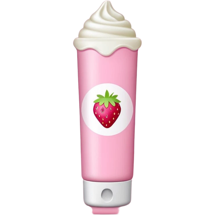 Strawberry milkshake lip balm  emoji