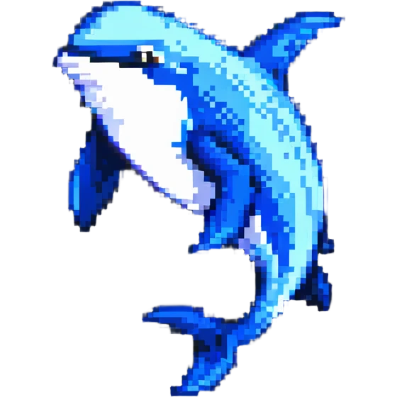 orca pixel art emoji