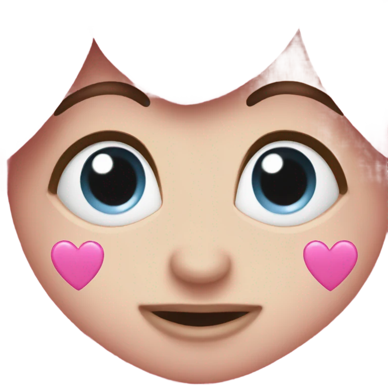 Pink heart eyes emoji