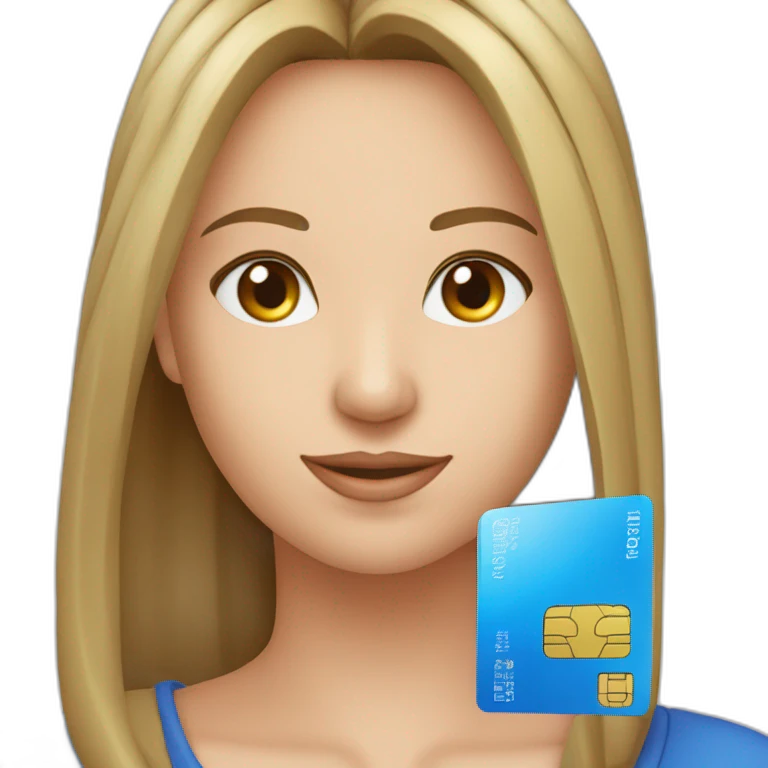 Carte bleu dans un lecteur de carte paiement refusé emoji