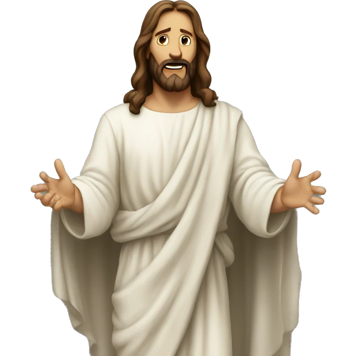 Jesus shaking his head no  emoji
