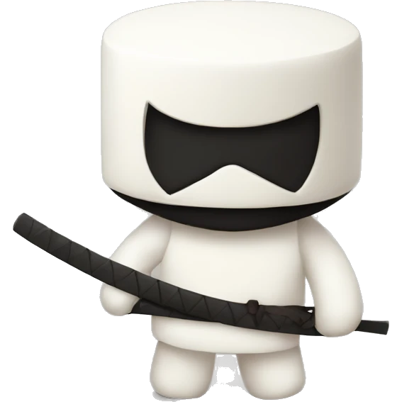 marshmellow shaped ninja emoji