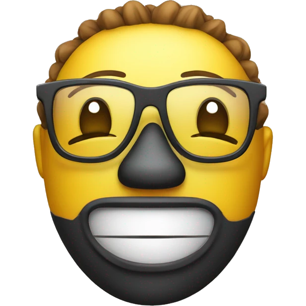 Smiley with fun mask nos and glasse emoji