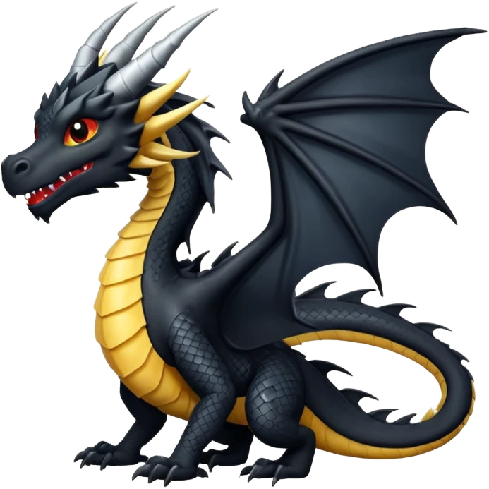Fourth wing black morningstar dragon  emoji