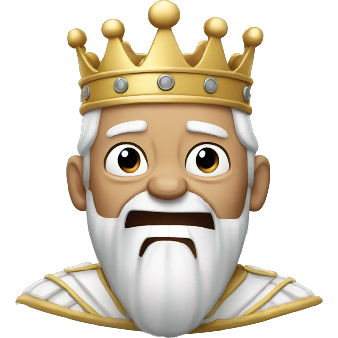 yelling white king emoji