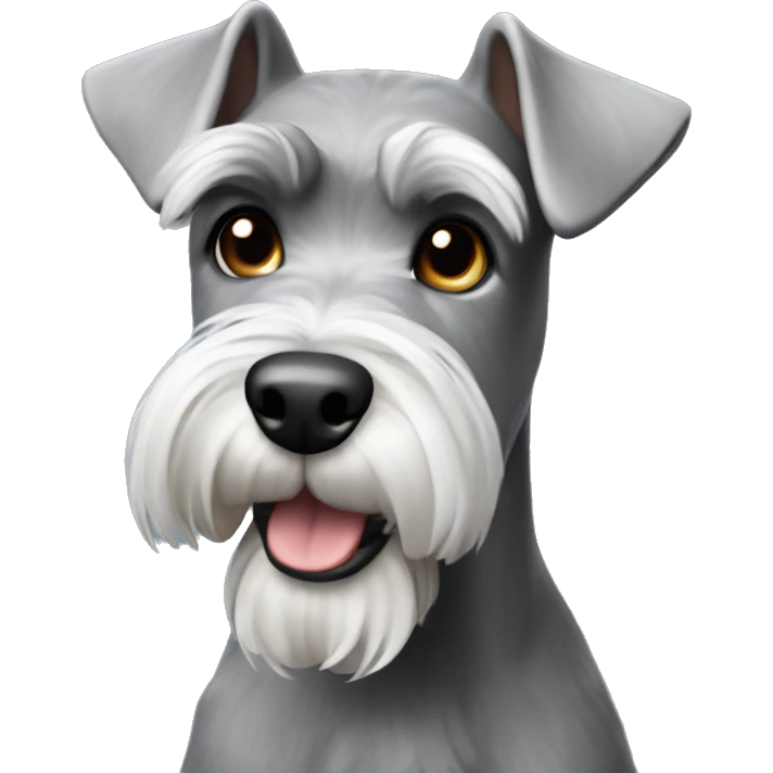Grey miniature schnauzer dog emoji