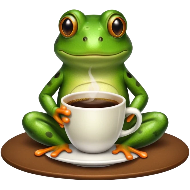 Frog with espresso  emoji