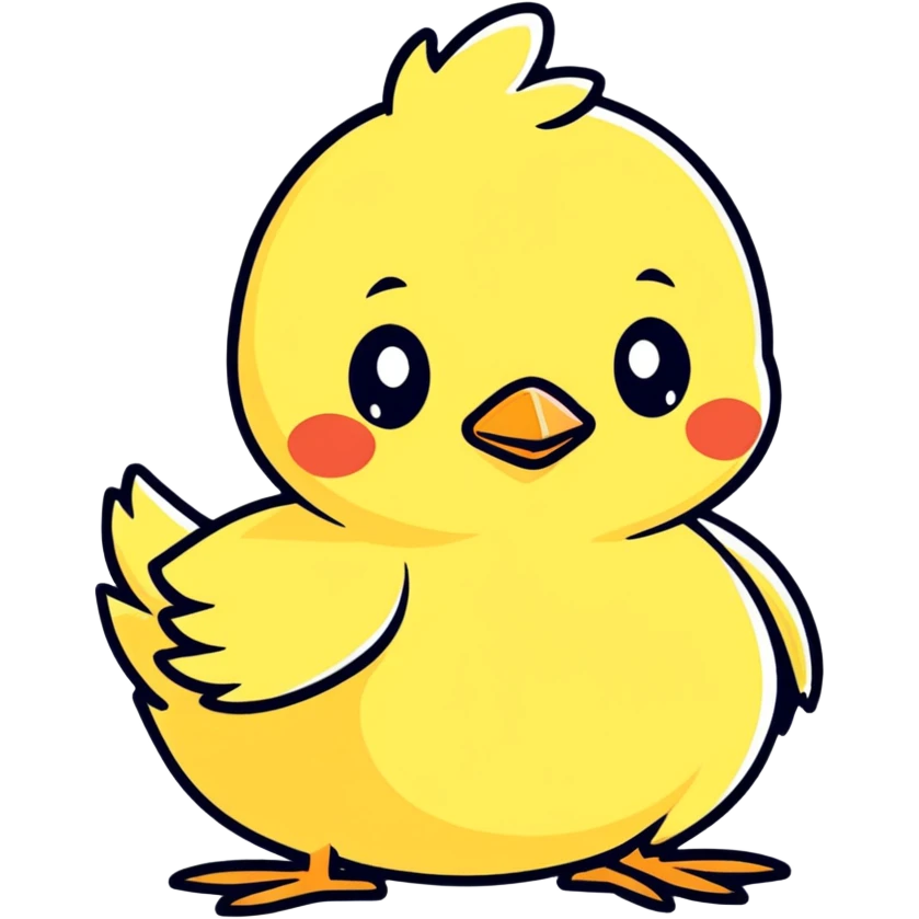 a yellow cute chick emoji
