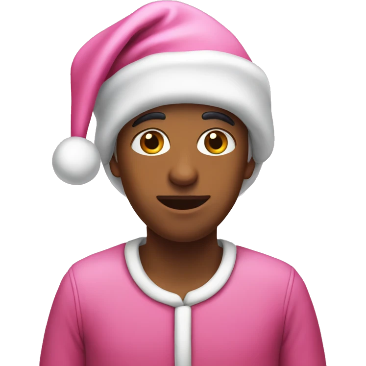 Pink christmas trepe emoji