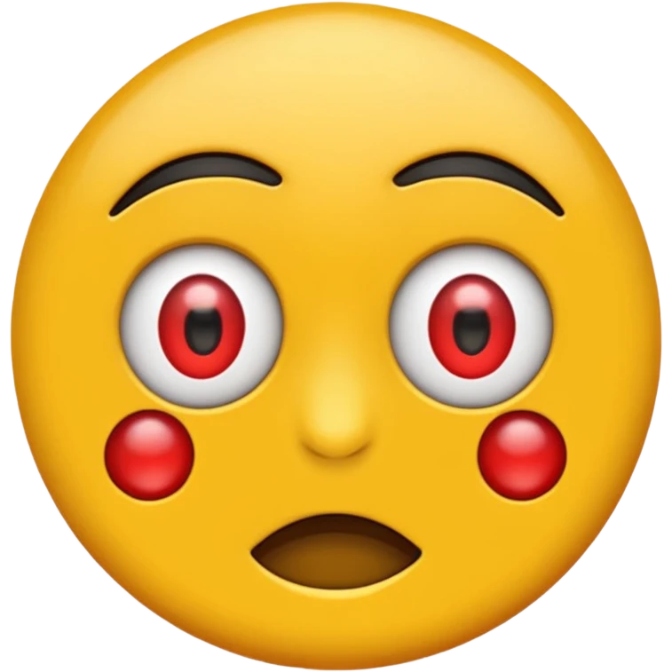 Emoji con todo los ojos de rojo callado emoji