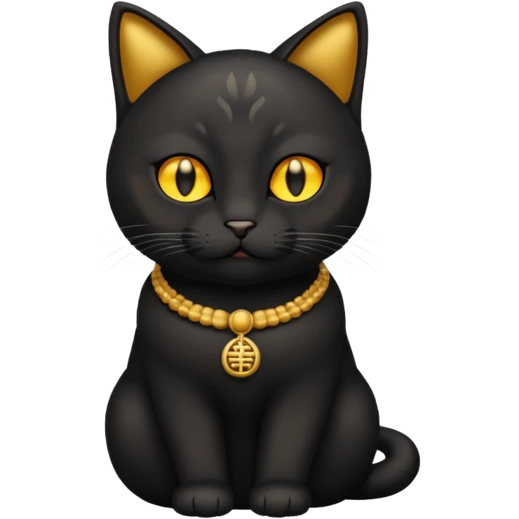 Buddhist cat black emoji