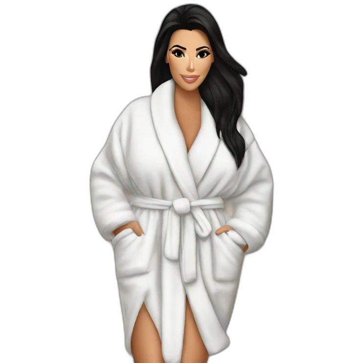 Kim kardashian giant bum bathrobe emoji