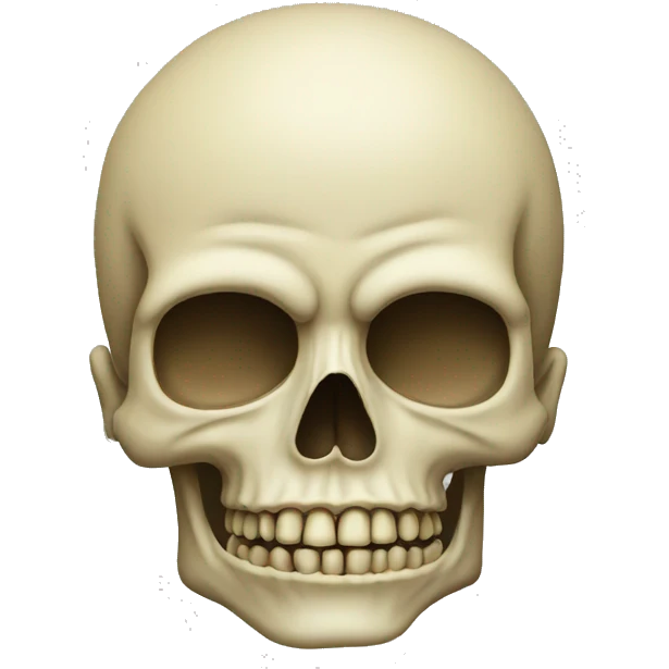 Half headed skull.  emoji