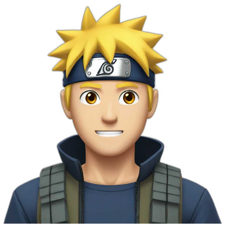 Naruto avec les cheveux bleu emoji