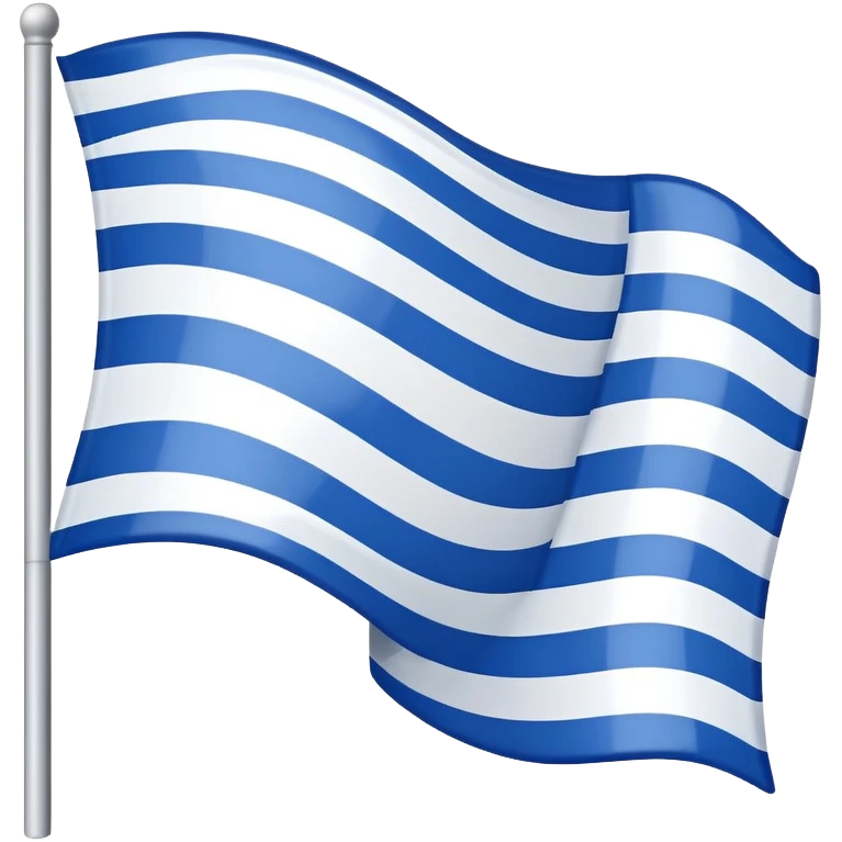 A blue and white stribed flag emoji