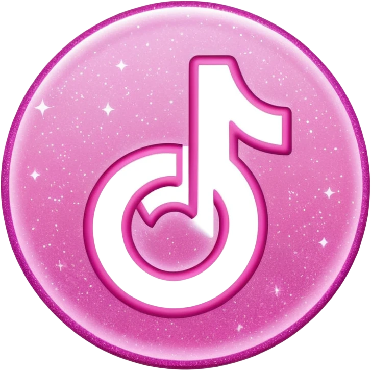 glitter pink logo TikTok emoji