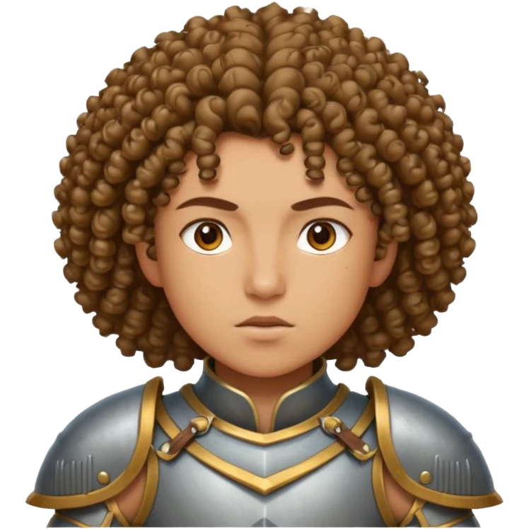 curly haired warior emoji