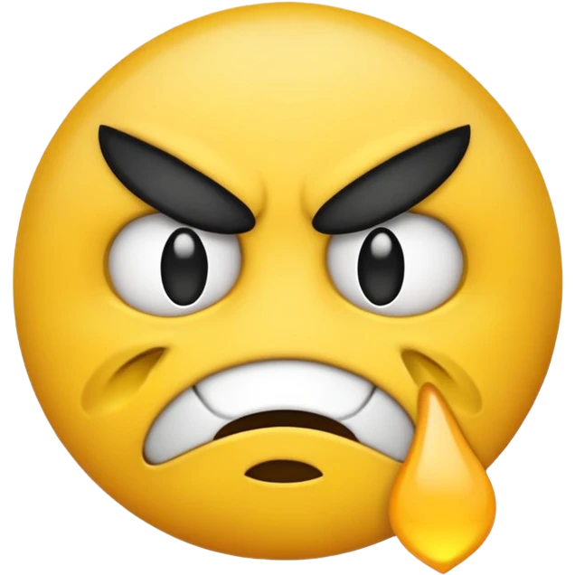 angry emoji with black over mouth with white symbols on top  emoji