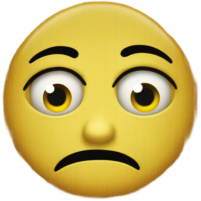 Emoji looking confused and disgusted at the same time  emoji