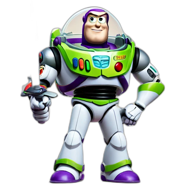 Buzz lightyear with sword emoji