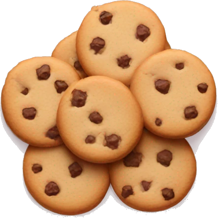 Light pink plate with warm cookies on it  emoji