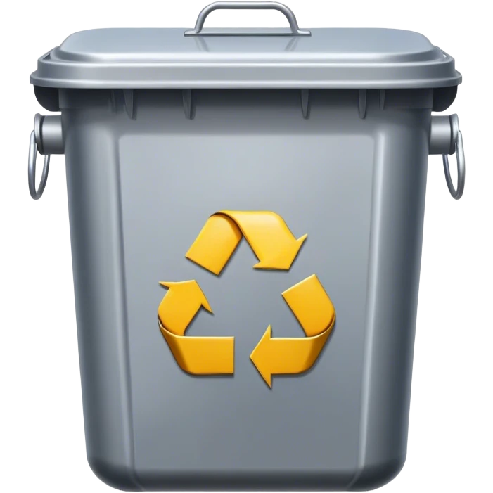  garbage bin, without recycle symbol emoji