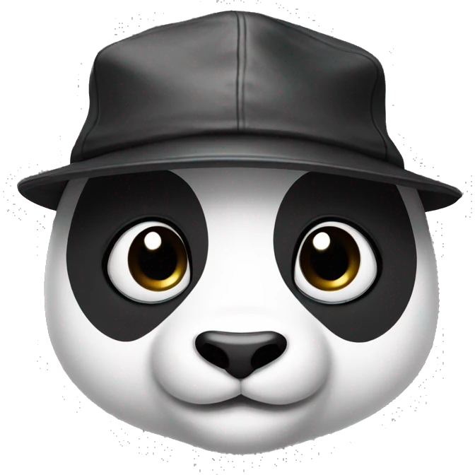 Panda with a cap emoji