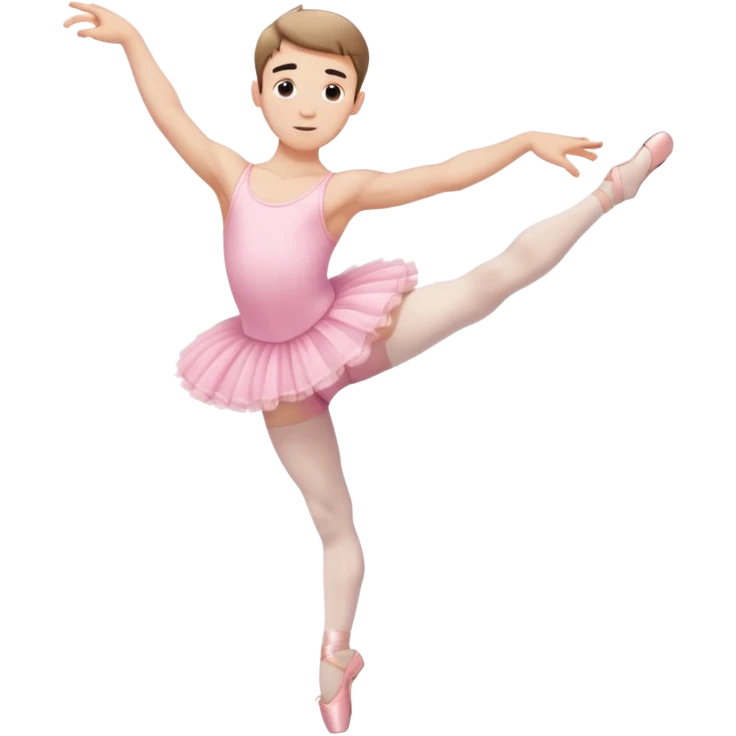 ballerina male in pink emoji