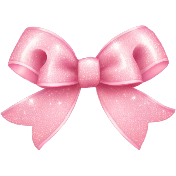 light pink ribbon bow sparkling emoji