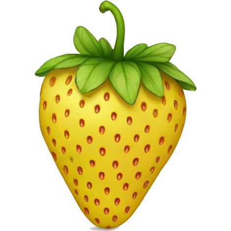 Yellow strawberry emoji