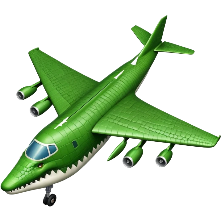 crocodile shaped bomber airplane emoji
