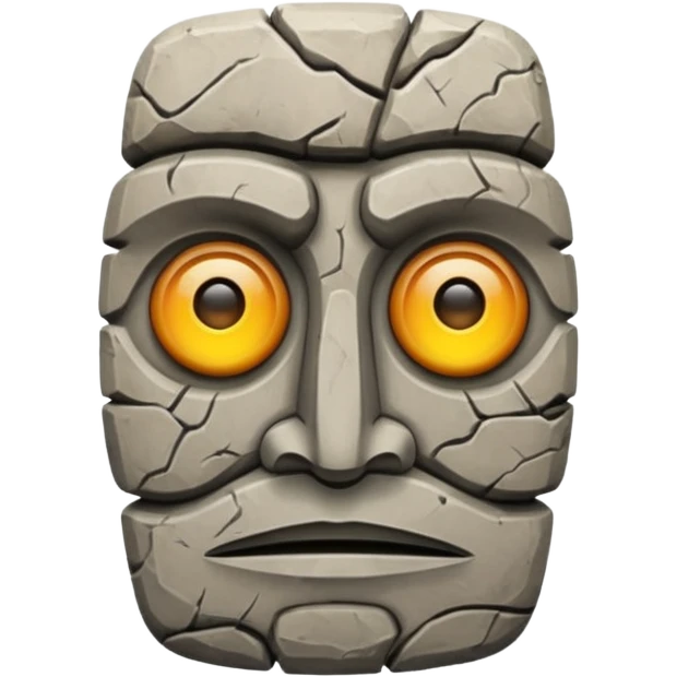 stone face totem emoji