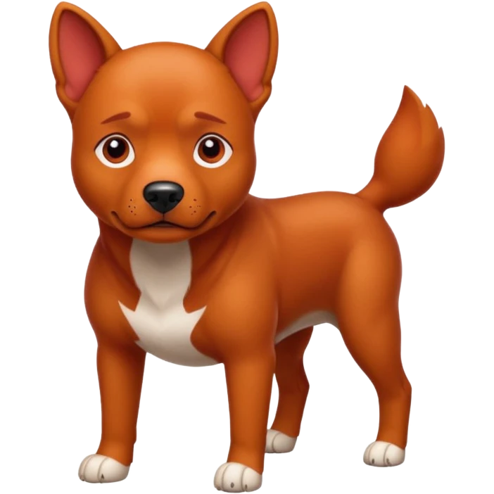 Red dog emoji