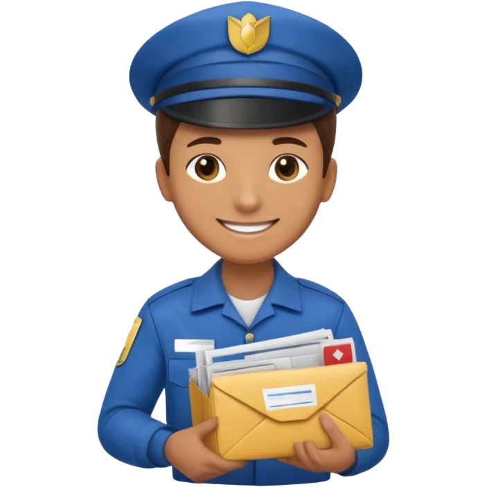 cartero con uniforme de "correos" emoji