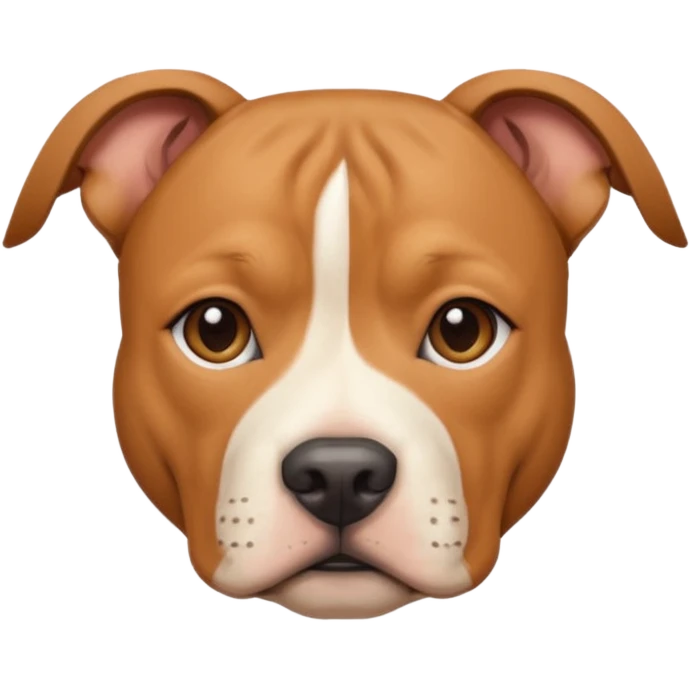 light brown American Staffordshire Terrier facing forwards, head and shoulders emoji