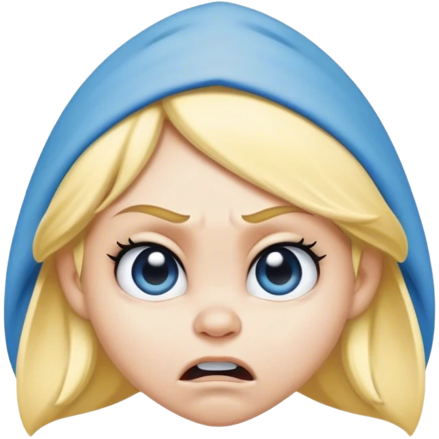 Smurfette angry  emoji