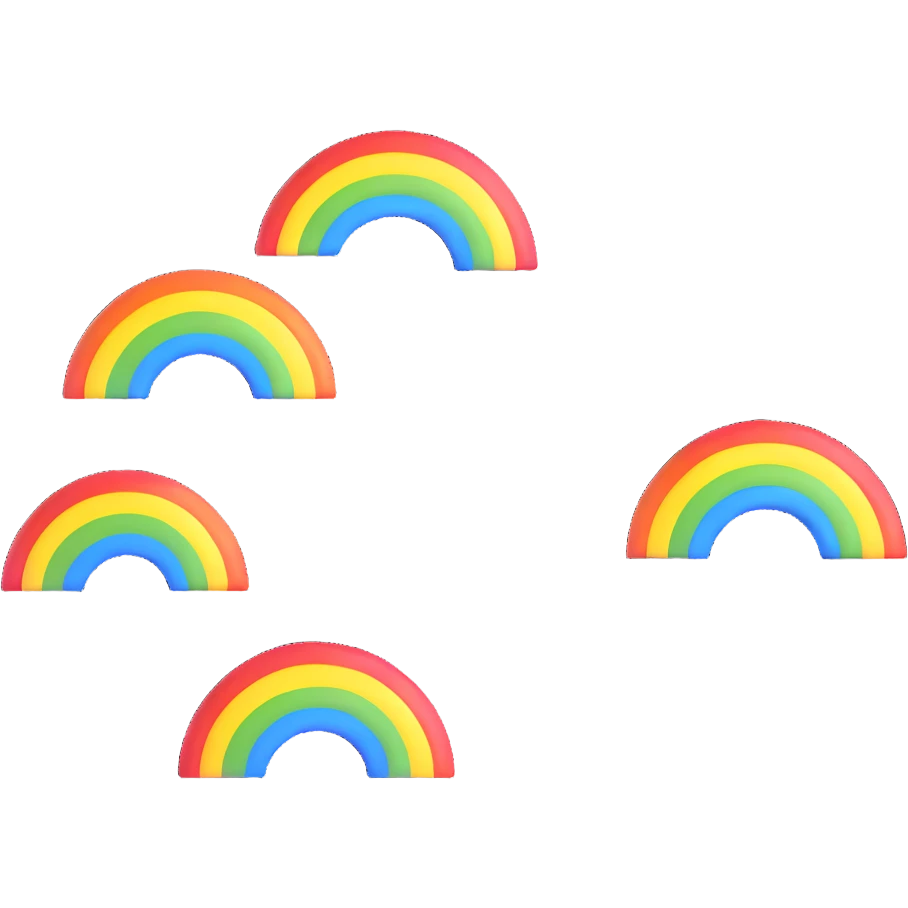 bright rainbow emoji