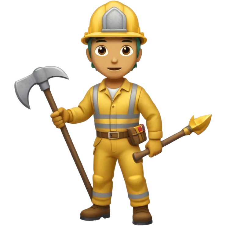 full body reptilian gold mining worker emoji