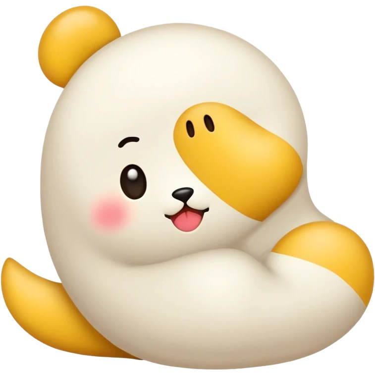 한쪽 귀가 접힌 귀여운 강 emoji
