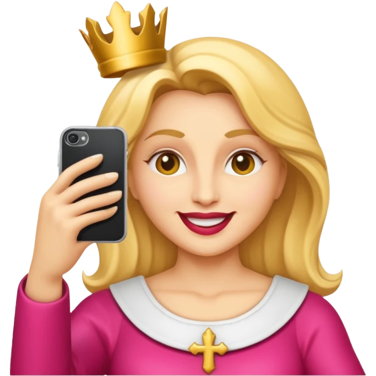 emoji della madonna vestita di BIANCO  con SCATTA UN SELFIE
 emoji