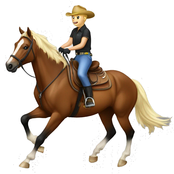 Horse doing a reining slide stop  emoji