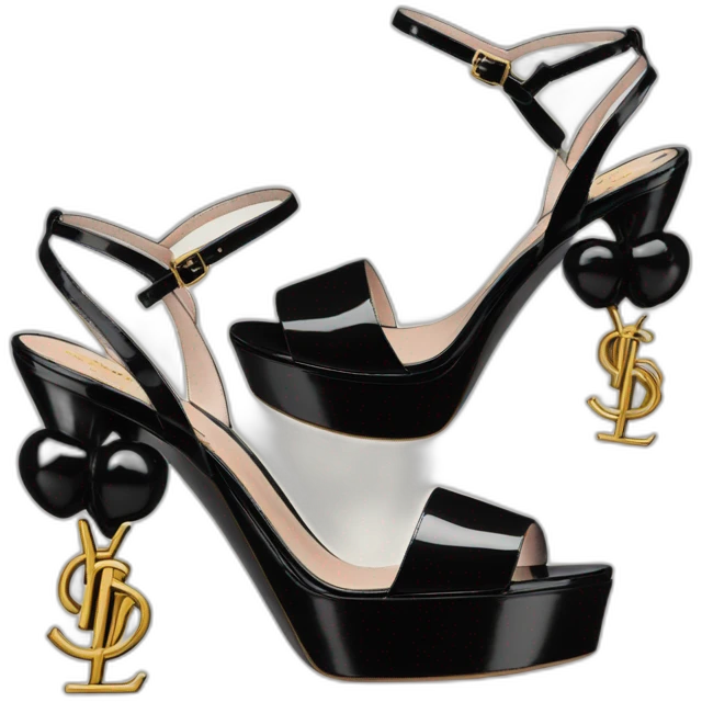 Ysl heel sandal TRIBUTE PLATFORM SANDAL black PATENT LEATHER emoji