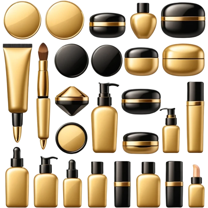 emoji of luxury brand labeled beauty products emoji