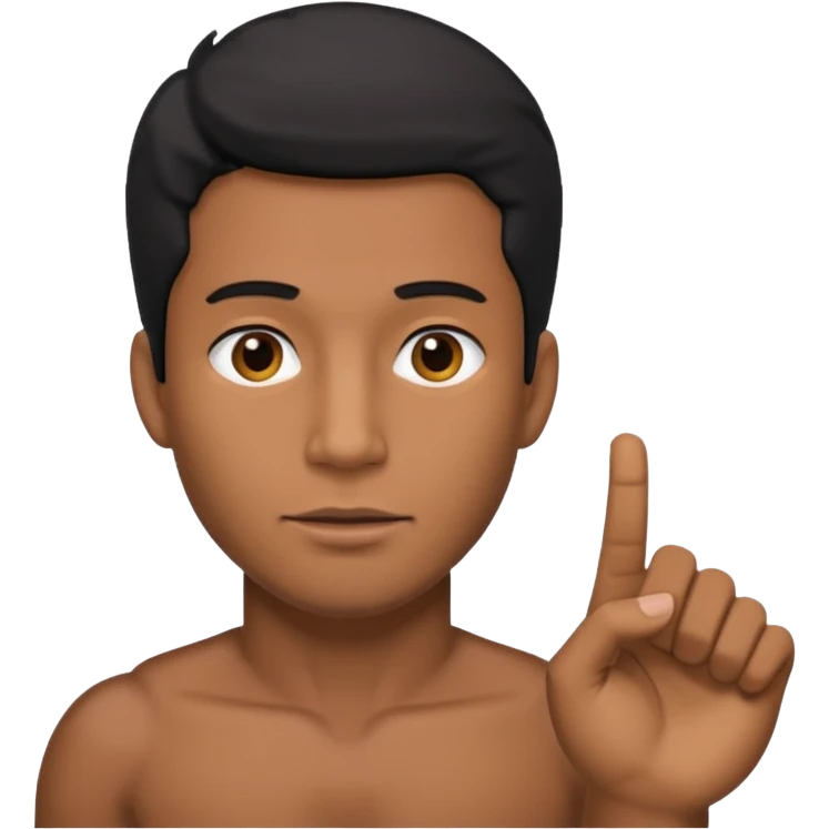 a man with a black dick emoji