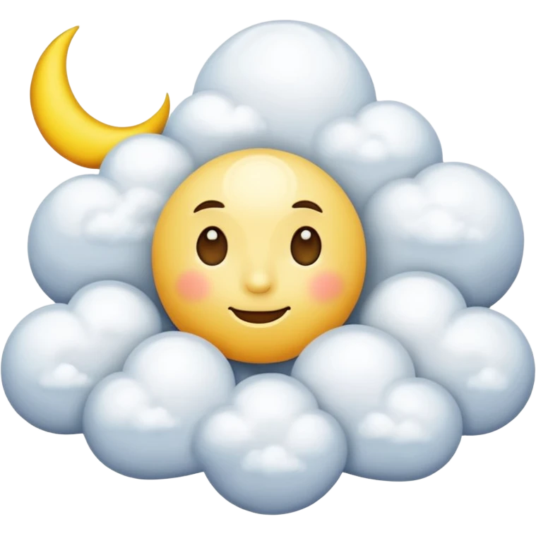 Moon and Cloud emoji