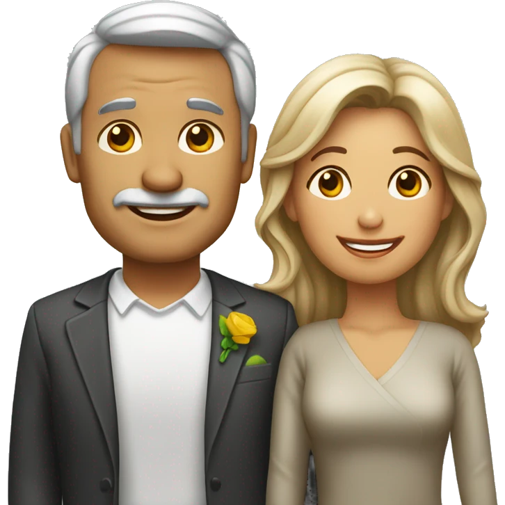 hombre y mujer casados de 50 años emoji